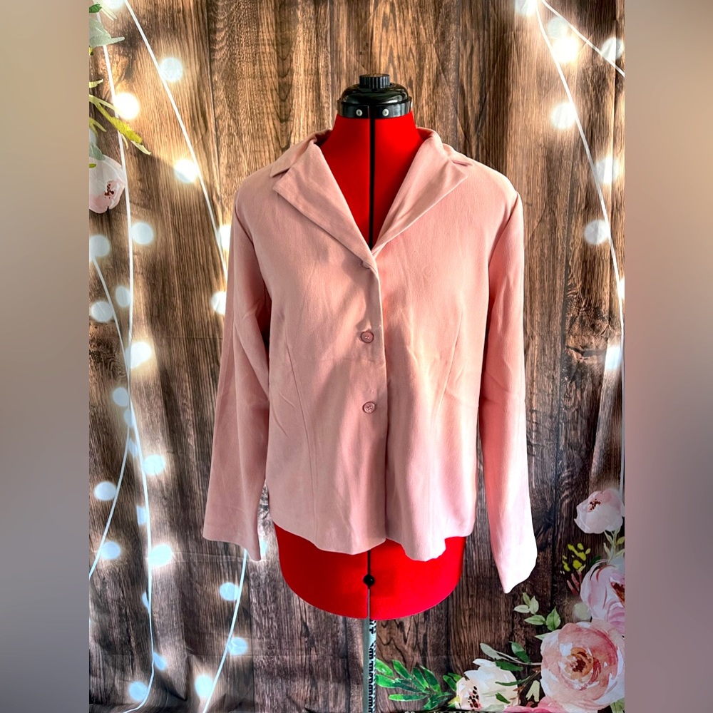 Vintage Women's blush Pink Jacket/blazer  size large  #6